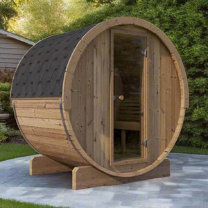 SaunaLife 4 Person 6' Long Barrel Sauna | Ergo Model E7