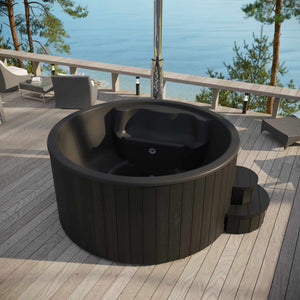 SaunaLife Luxury 2-6 Person Wood-Fired Hot Tub | Model S4B/S4N