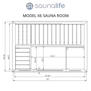 SaunaLife 4 Person Traditional Indoor Sauna | Model X6