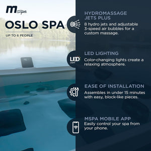 MSPA FRAME OSLO 2-6 Person Luxury Outdoor Hot Tub Spa