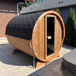 SaunaLife 4 Person 6' Long Barrel Sauna | Ergo Model E7