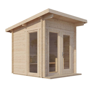 SaunaLife 6-Person Traditional Outdoor Cabin Sauna | Model G4