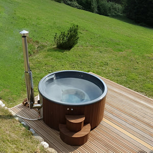 SaunaLife Luxury 2-6 Person Wood-Fired Hot Tub | Model S4B/S4N