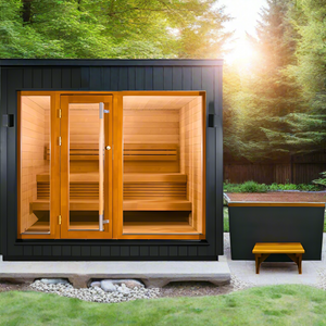 SaunaLife 6-Person Pre-Assembled Outdoor Sauna | Model G7