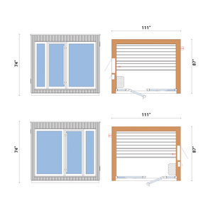 SaunaLife 6-Person Pre-Assembled Outdoor Sauna | Model G7