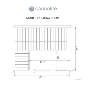 SaunaLife 4-6 Person Traditional Indoor Sauna | Model X7