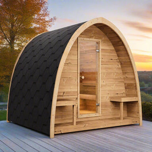 SaunaLife 4-Person Traditional Outdoor Pod Sauna | Model G3