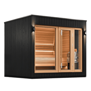 SaunaLife 6-Person Pre-Assembled Outdoor Sauna | Model G7