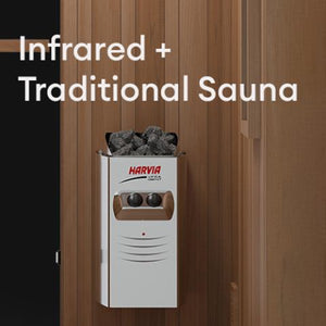 Finnmark Trinity 2-Person Hybrid Infrared & Traditional Steam Sauna & Red Light Therapy | FD-4