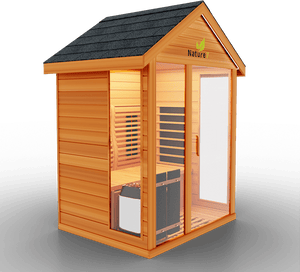 Medical Breakthrough Saunas - Nature 7 - 3 Person Hybrid Steam And Infrared Outdoor Sauna - Fitness Recovery Lab