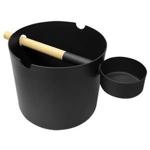 KOLO Sauna Bucket+Ladle Set, Bamboo/Aluminum, 1Gal - Fitness Recovery Lab