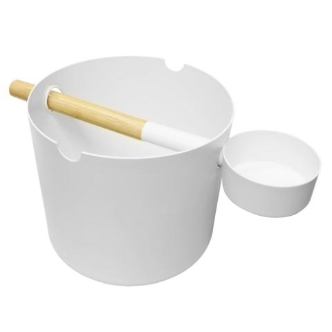 KOLO Sauna Bucket+Ladle Set, Bamboo/Aluminum, 1Gal - Fitness Recovery Lab