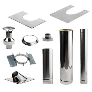 HUUM Through-Ceiling Chimney Kit, For Wood Stove - Fitness Recovery Lab